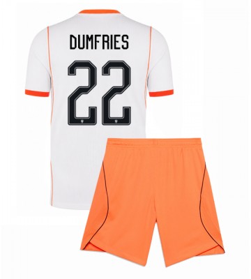 Holland Denzel Dumfries #22 Udebanetrøje Børn VM 2026 Kortærmet (+ Korte bukser)